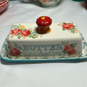 Pioneer Women butter dish. New with tags.